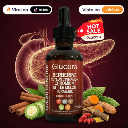 Suplemento natural Glucora de Glucora Argentina, apoyo para la glucosa, energía y control de antojos, en presentación HEROHOTSALE.